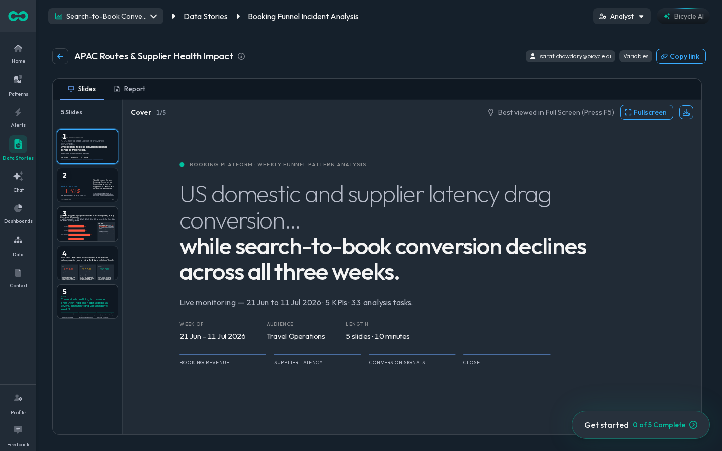 One shared data story for the review